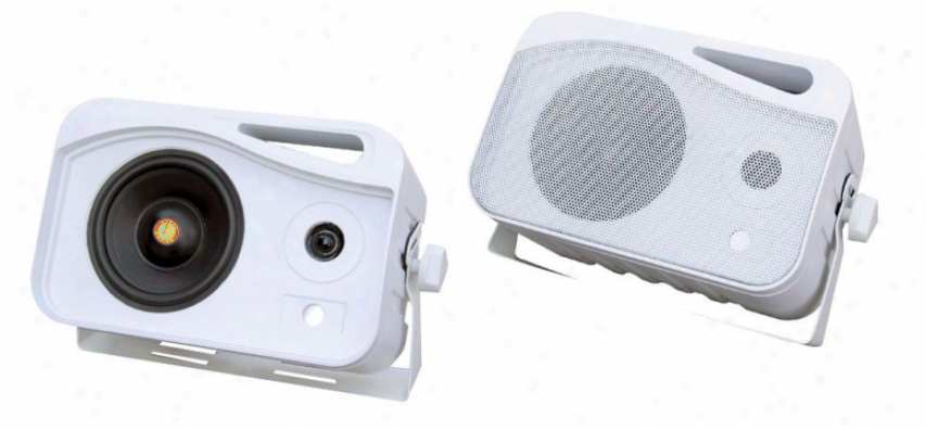 Pyle 5'' 500 Watt 3-way Weather Proof Mini Box System (white)