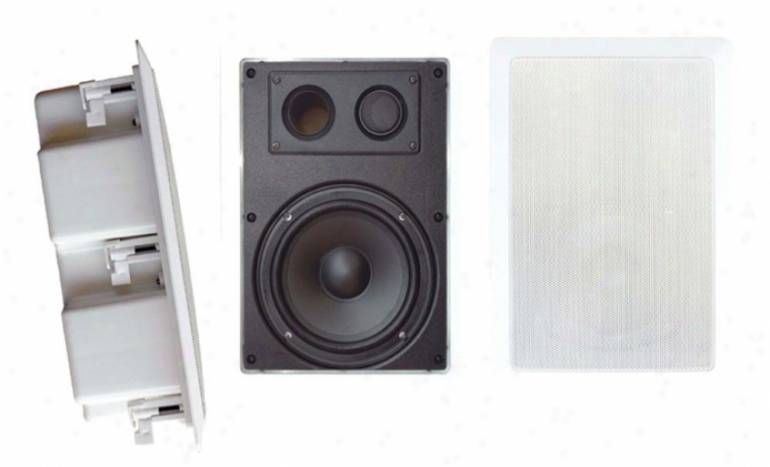 Pyle 5'' Two Way In Wall Enclosed Speaker System W/ Directional Tweeterr