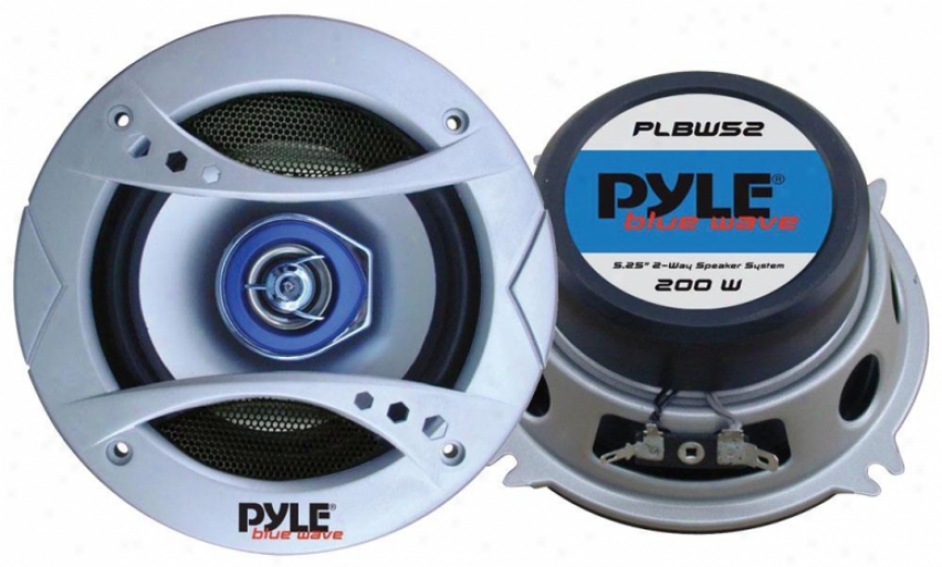 Pyle 5.25'' 200 Watt Two-way Speaker W/blue Led Light