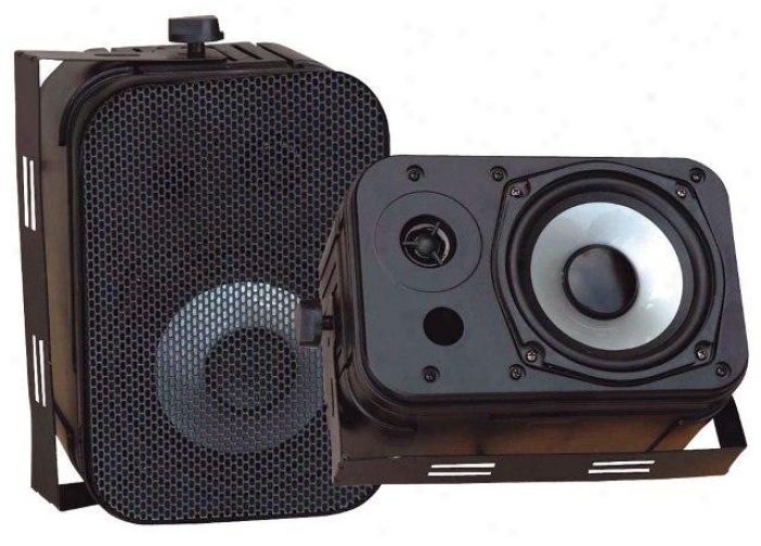 Pyle 5.25" Indoor-outdoor Waterproof Speakers Black Pdqr40b