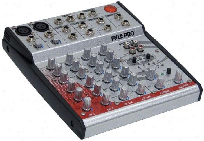 Pyle 6-channel 2-bus Console Mixer