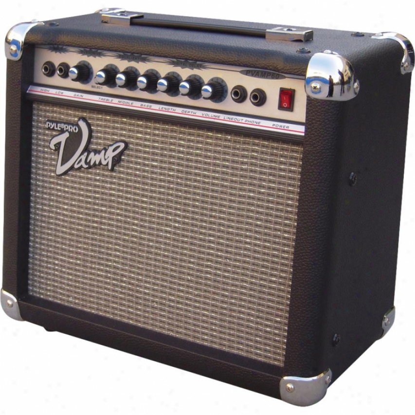 Pyle 60 Watt Vamp-series Amplifier With 3-band Eq, Overdrive, And Digital Delay