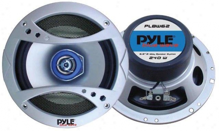 Pyle 6.5'' 3O0 Watt Two-wah Speaker W/blue Led Light