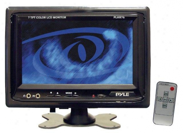 Pyle 7-inch Widescreen Tft/lcd Video Monitor With Headrest Shroud - Plhr76