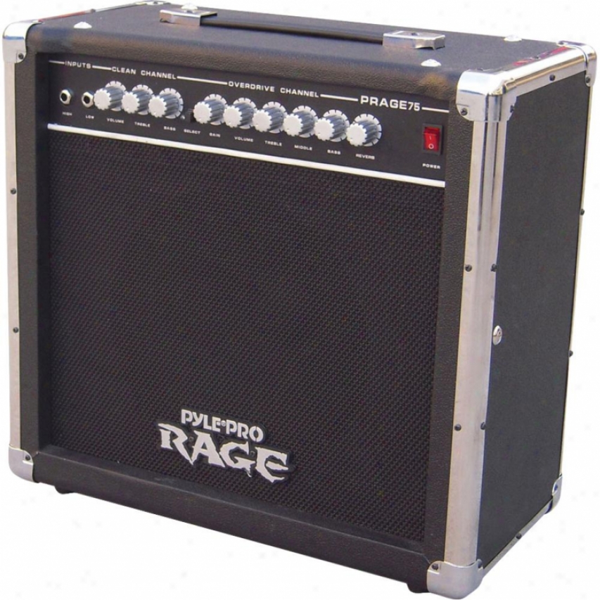 Pyle 75 Watt Rage-series Electric Guitar Amplifier With Ovedrive