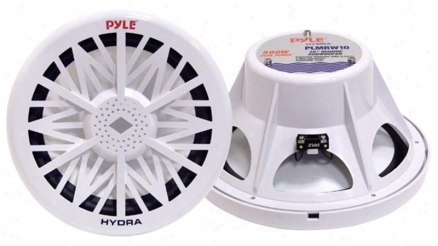 Pyle 8 400 Watt White 4 Ohm Marine Subwoofer