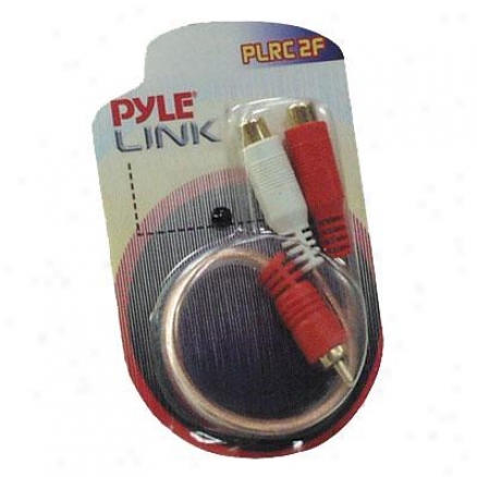 Pyle 9-inch Dual Female To Alone Male Rca ''y'' Connector - Plrc2f