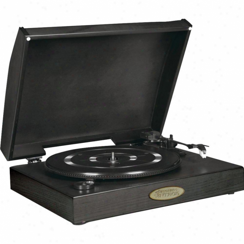 Pyle Classic Retro Usb-to-pc Phonograph/turntable W/ Aux-input Jack - Black