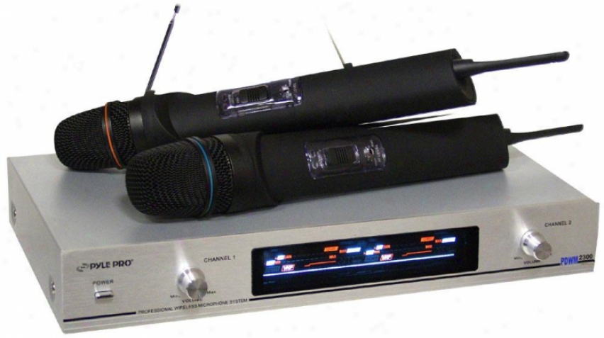 Pyle Dual Vhf Wireless Microphone System