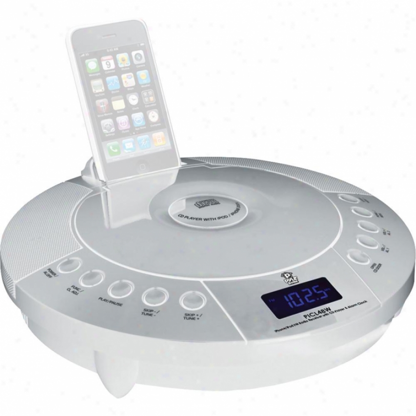Pyle Iphone/ipod Fm Radio Receiver With Cd Player & Alarm Clock