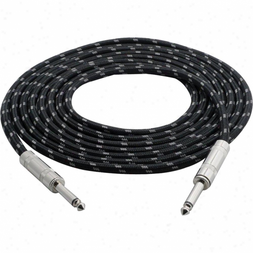 Pyle Premium Quality 12 Ft 1/4-in To 1/4-in Guitar/instrument/amp Cable W/fabrid