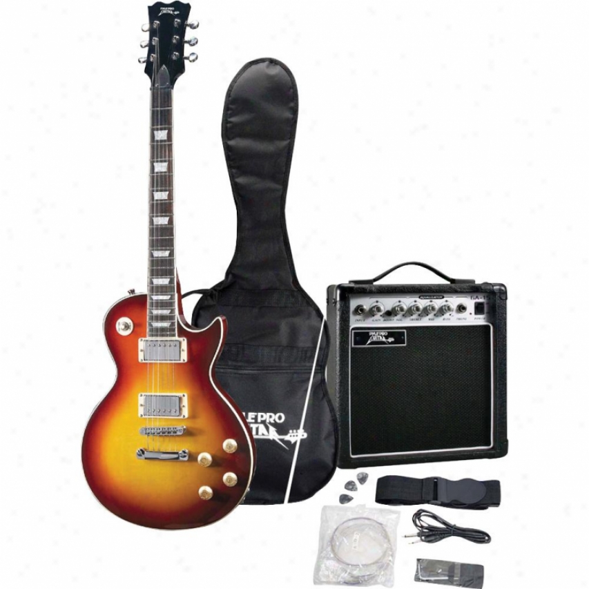 Pyle Professional 42-in Les Paul Manner Electric Guitar Packwge
