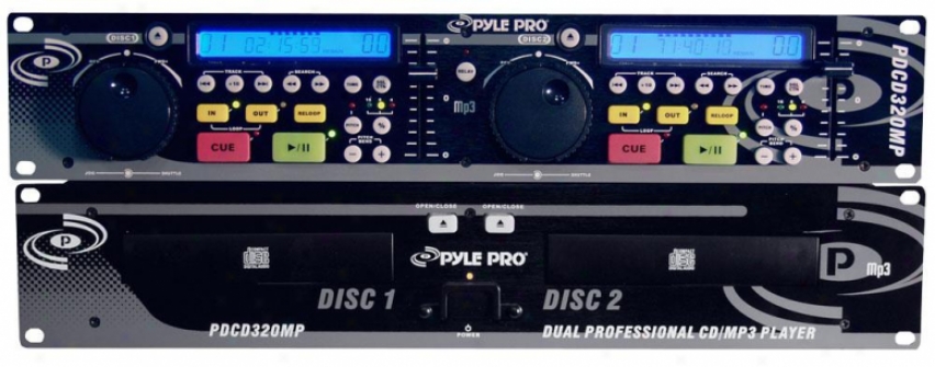 Pyle Professional Dual Cd/mp3 Player W/ Jog Diaal