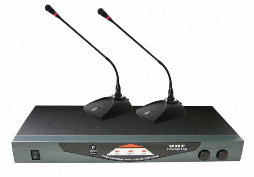 Pyle Professionnal Dual Table To; Vhf Wireless Microphone System