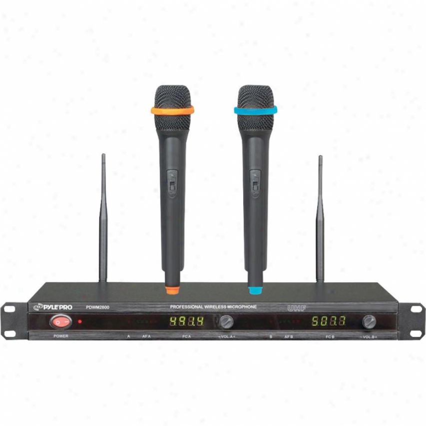 Pyle Professional Uhf Wireless MicrophoneS ystem With 2 Microphones