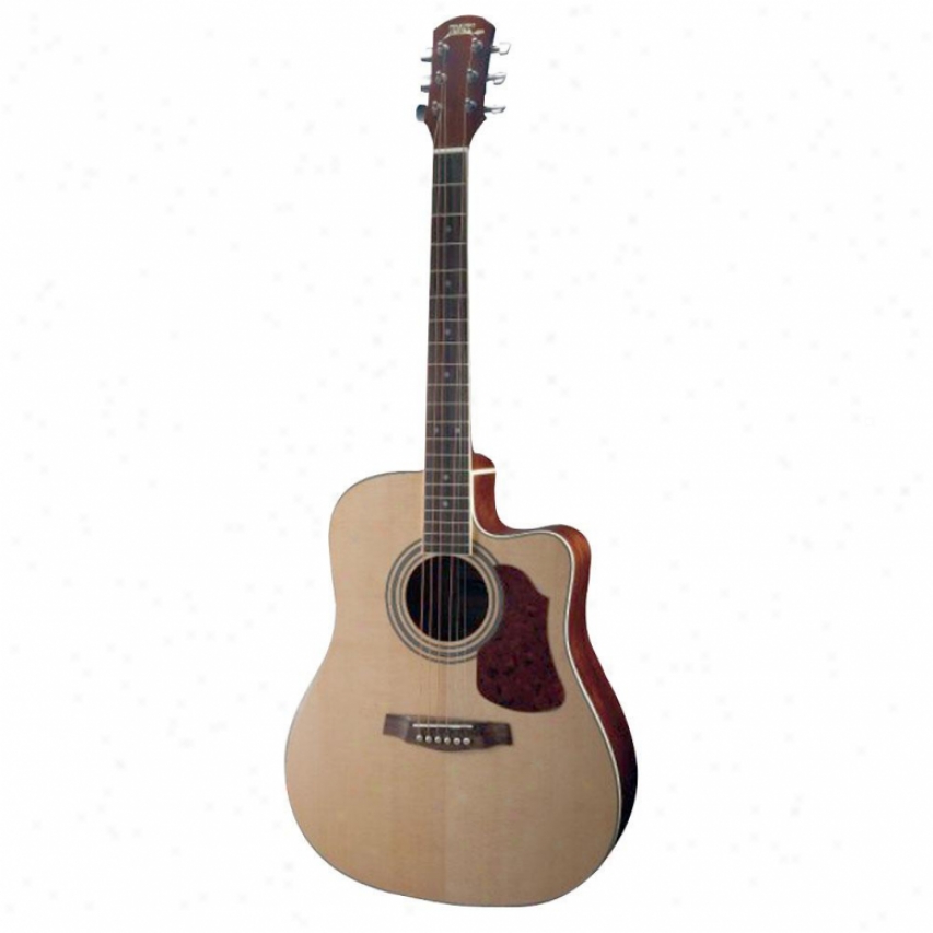 Pyle Rosette Mahogany Laminate 42'' Set in a row Acoustic Guitar