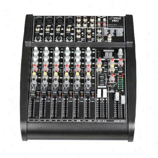 Pyle Studio Grade 24 Bit 12 Channel Stereo Mixer W/built-in Fx Processor/digital