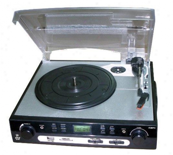 Pyle Usb Turntable With Direct-to-digital Usb/sd Card Encoder & Built-in Am/fm R