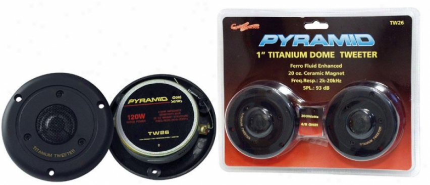 Pyramid 1'' 120 Watts Titainium Dome Tweeter