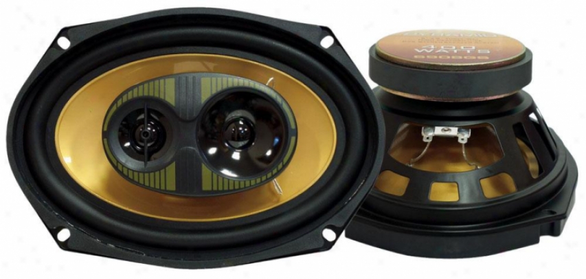 Pyramid 6'' X 9'' 400 Watts Three-way Speakers