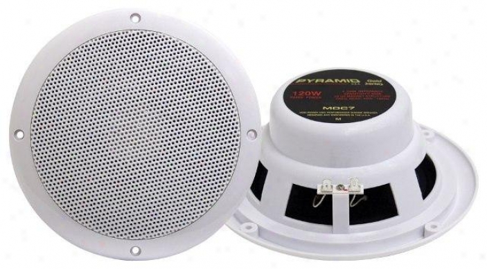 Pyramid 6.5'' Marine 120 Watts Dual Cone Waterproof Stereo Speakers