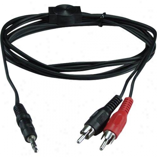 Qvs Cc399-0 6-feet 3.5mm Mini-stereo To Two Rca Male Speaker Cable