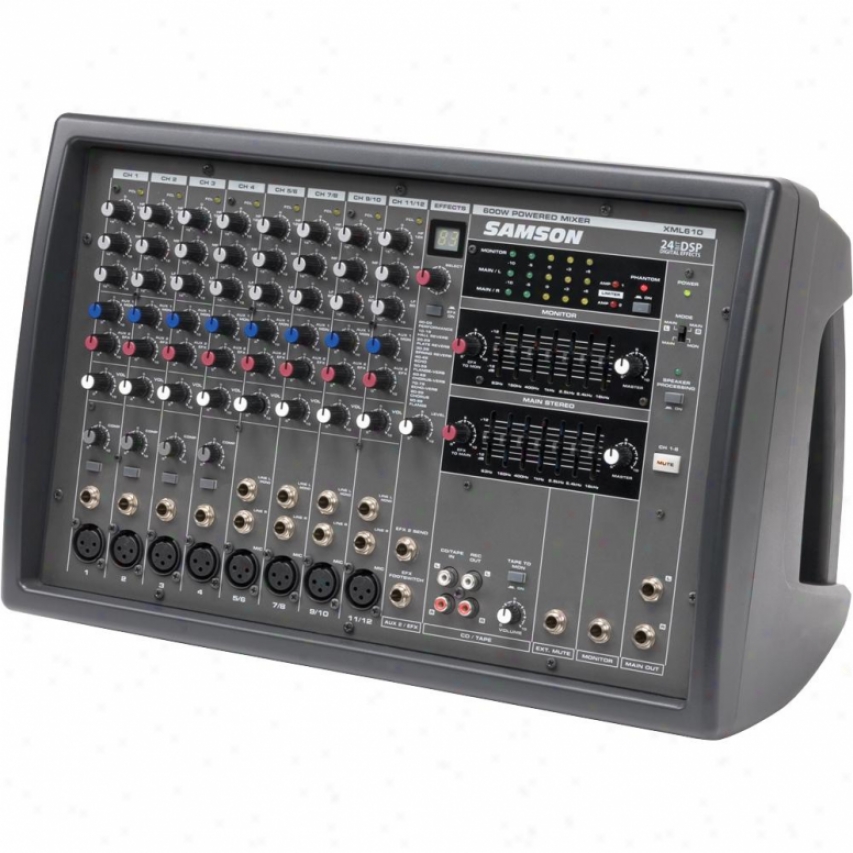 Samson Audio Xml610 600w 12 Channel Stereo Powered Mixer