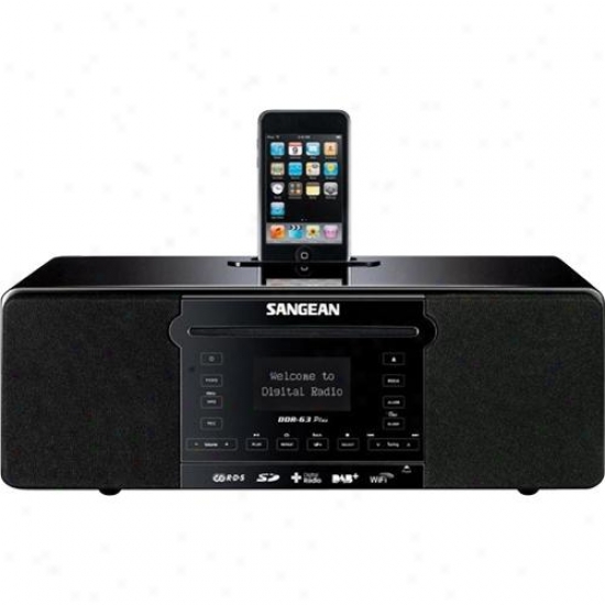 Sangean Ddr-63 Wi-fi Internet Table Top Radio With Ipod Dock