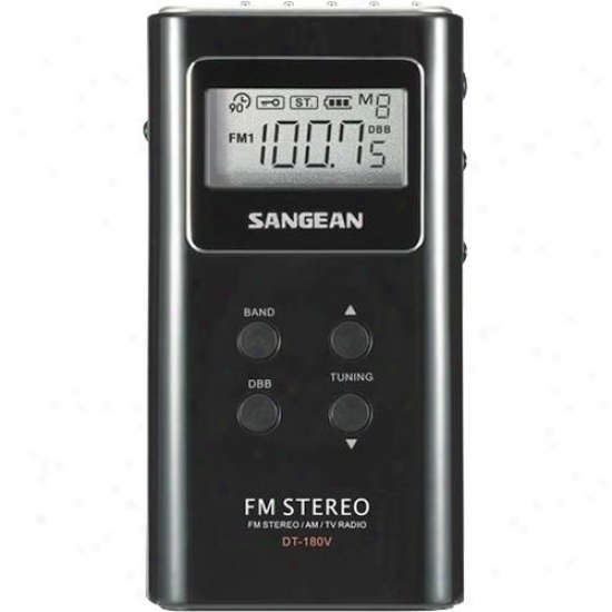 Sangean Dt-180v Pocket Sized Radio - Black