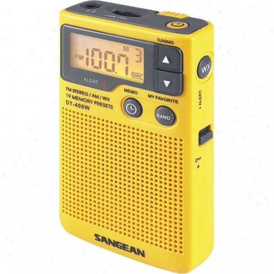 Sangean Dt-400w Yellow Am/fm Portable Radio