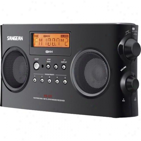 Sangean Pr-d5 Fm-stereo Rbds / Am Digital Tuning Portable Radio Receiver - Black