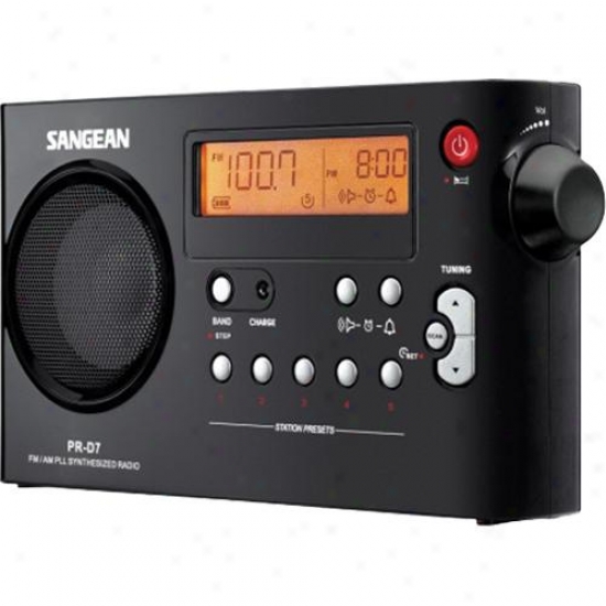 Sangean Pr-d7 Fm/am Compact Digital Tuning Portable Radio Receiver - Black