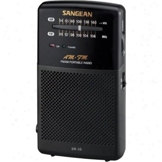 Sangean Sr-35 Fm/am Handheld Recejver W/ Built-in Speaker