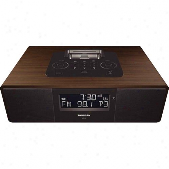 Sangean Wr-5 Am/fm-rdbs Wooden Table-top Radio With Ipod Dock