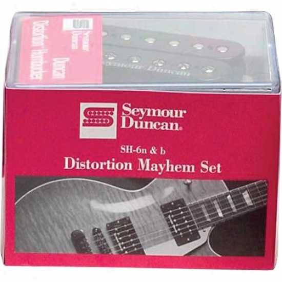 Seymour Duncan Distortion Mayhem Sh-6 Humbucker Pair - Black - 1108-21-b