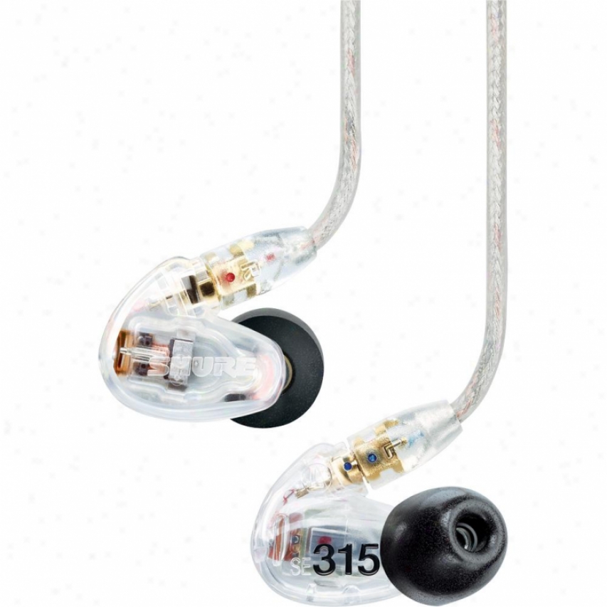 Shure Se315 In-ear Sound Isolating Headphones - Clear