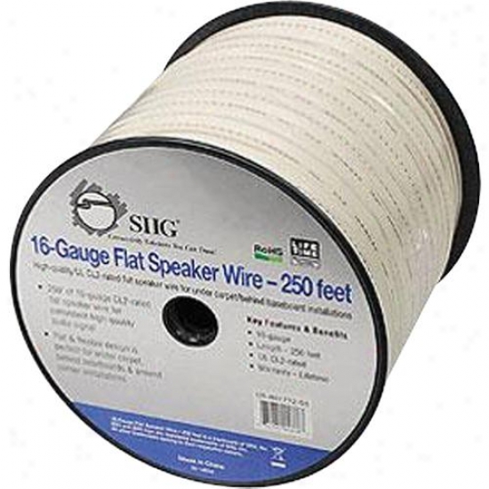 Siig Inc Flat Speaker Wire - 250 Feet - White - Cb-au1712-s1