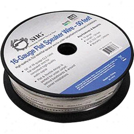 Siig Inc Flat Speaker Wire - 50 Feet