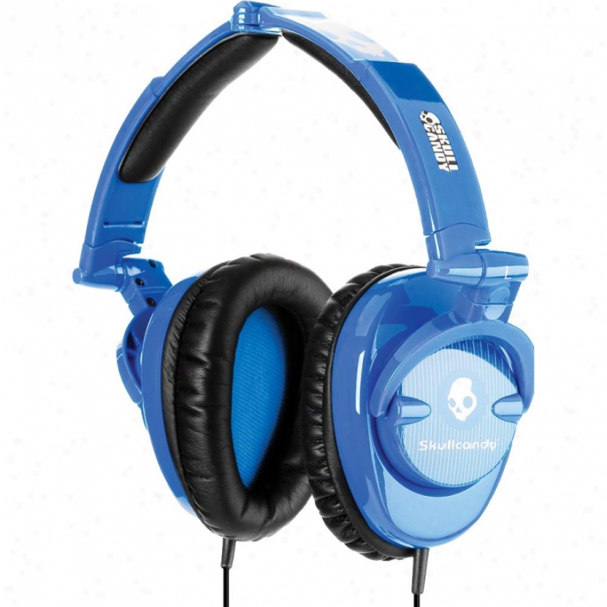 Skullcandy Skullcrusher 2011 Blue Pinstripe Headphones - S6skdy119