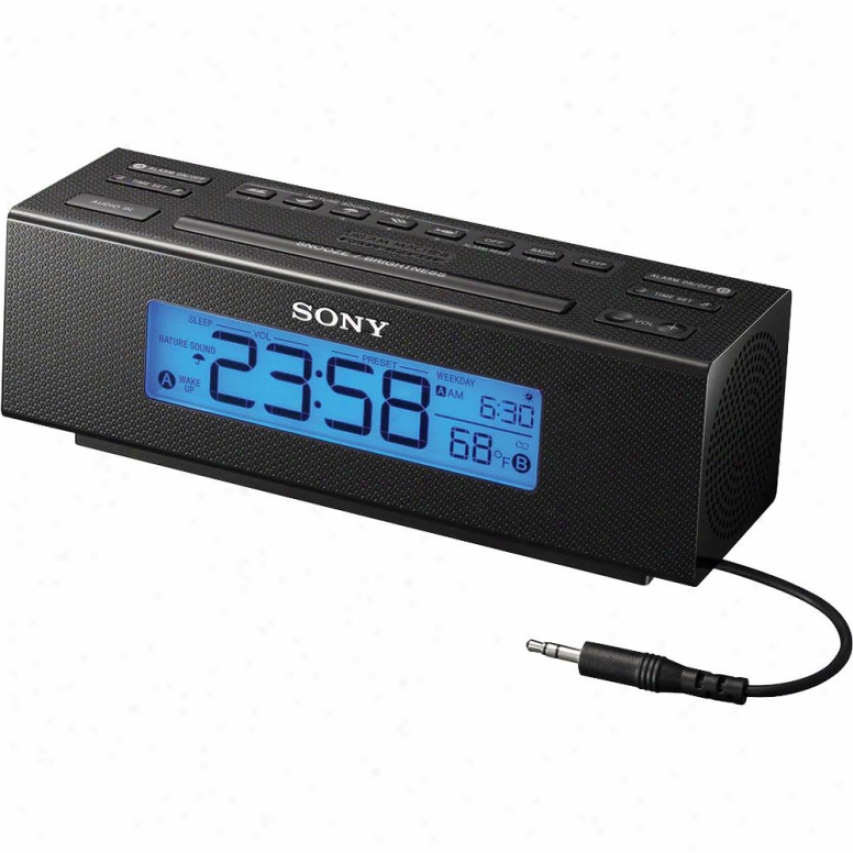 Sony Am/fm Clock Radio With Digital Tuner