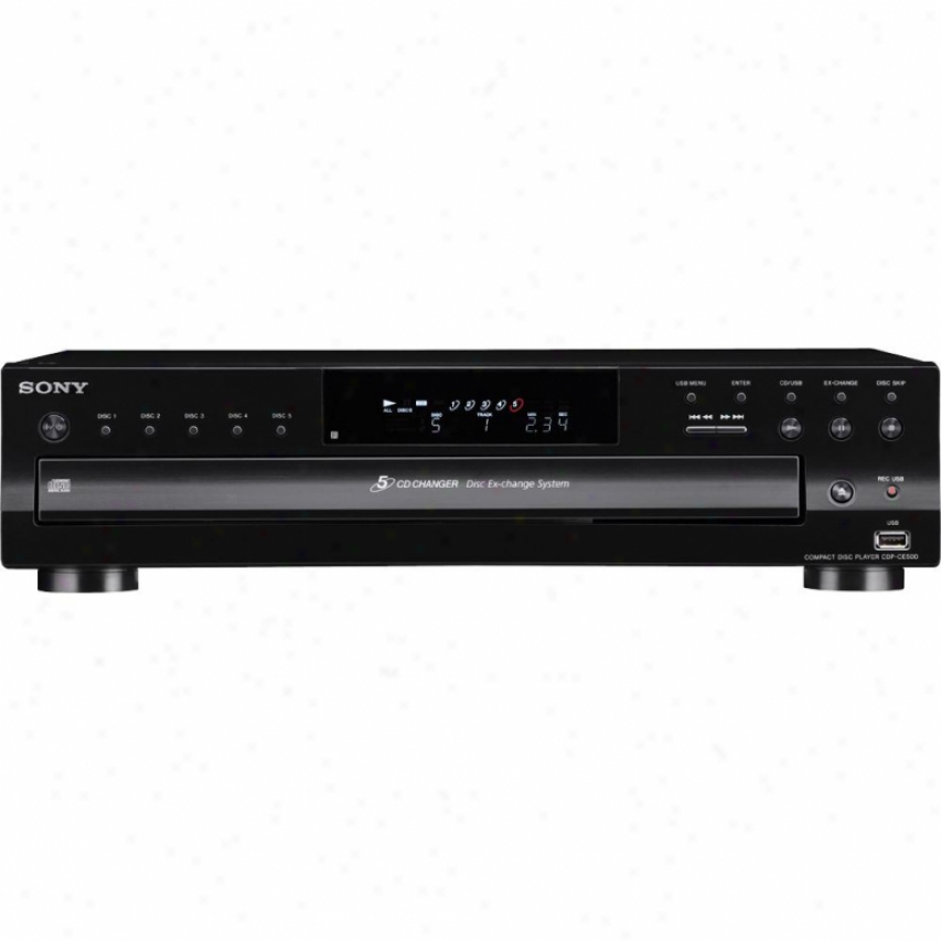 Sony Cdp-ce500 5 Disc Cd Carousel Changer And Cd Player