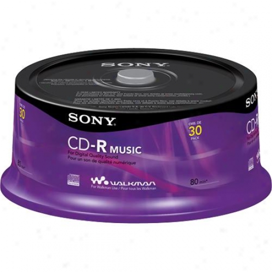 Sony Cdrm80 80 Minute Music Cd-r Discs - 30 Bundle