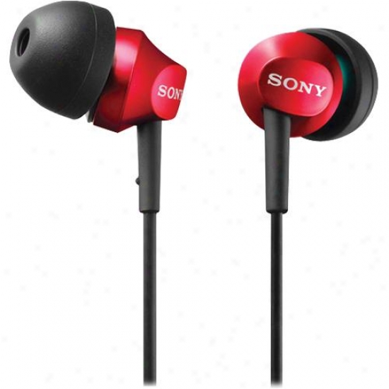 Sony Ex Earbuds - Red W/volume Co