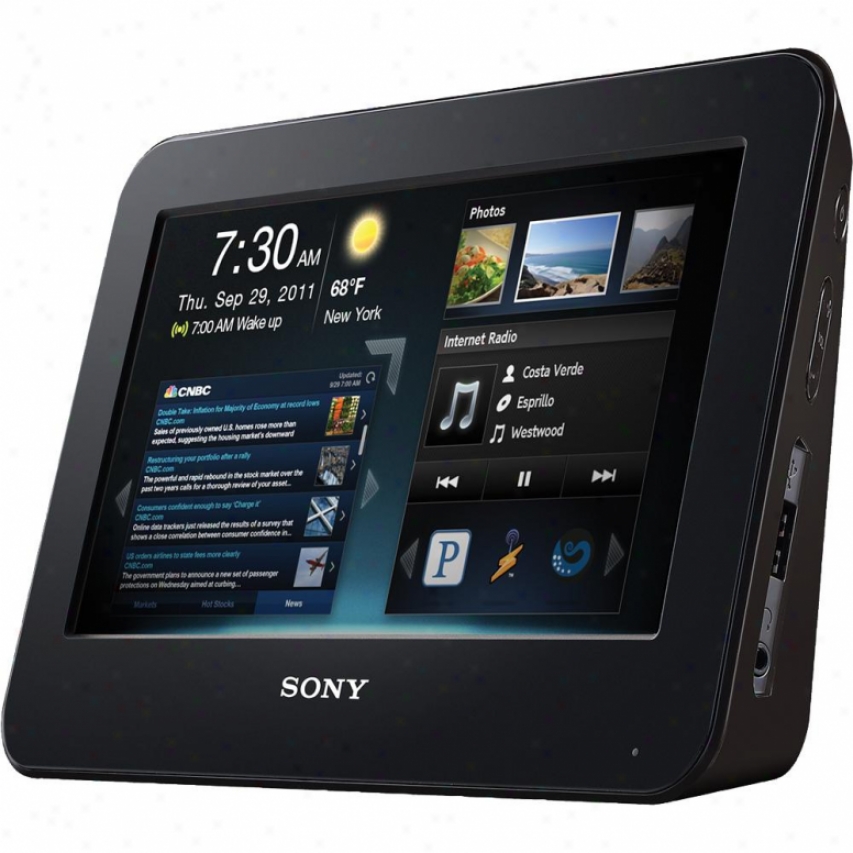 Sony Hid-b70t Portable Dash Information Alarm Clock - Brown
