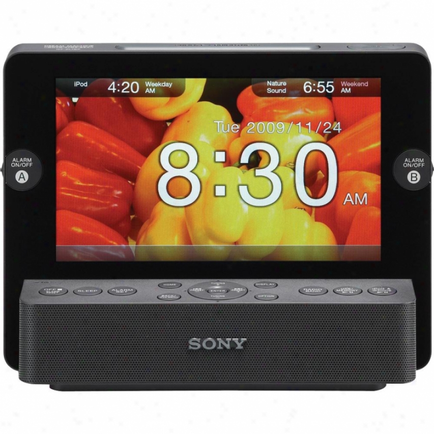 Sony Icf-cl75ip Multi-function Clock Radio For Ipod