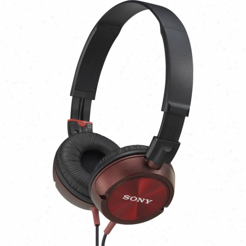 Sony Mdr-zx300 On Musical perception Studio Headphones - Red