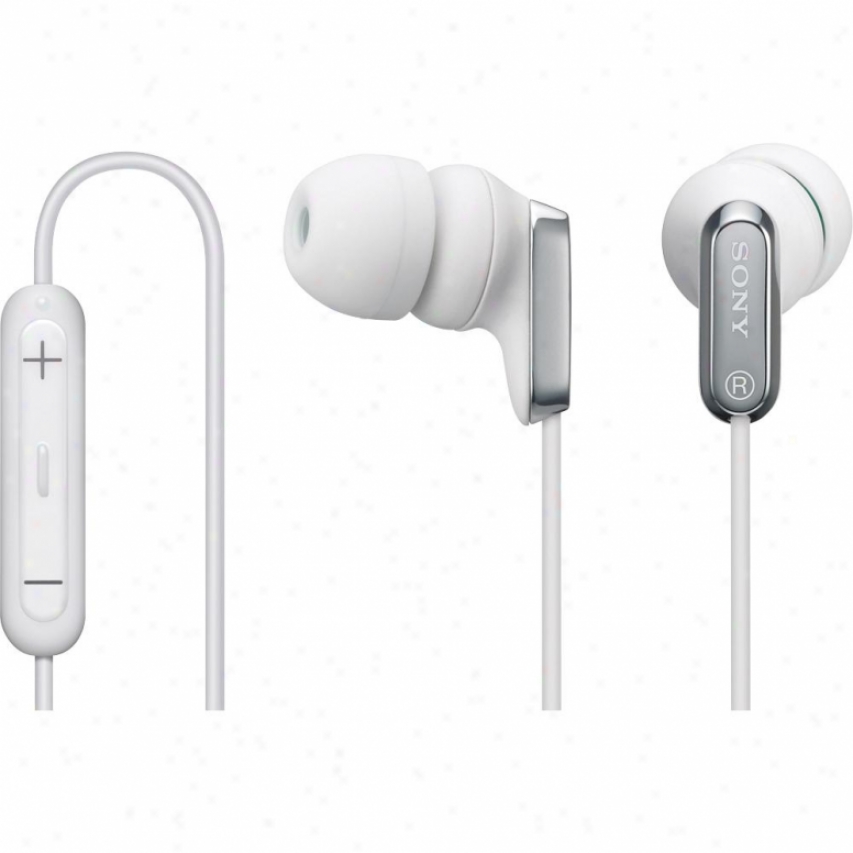 Sony Mdrex38ipwh Ipod Compatlble Earbuds - White