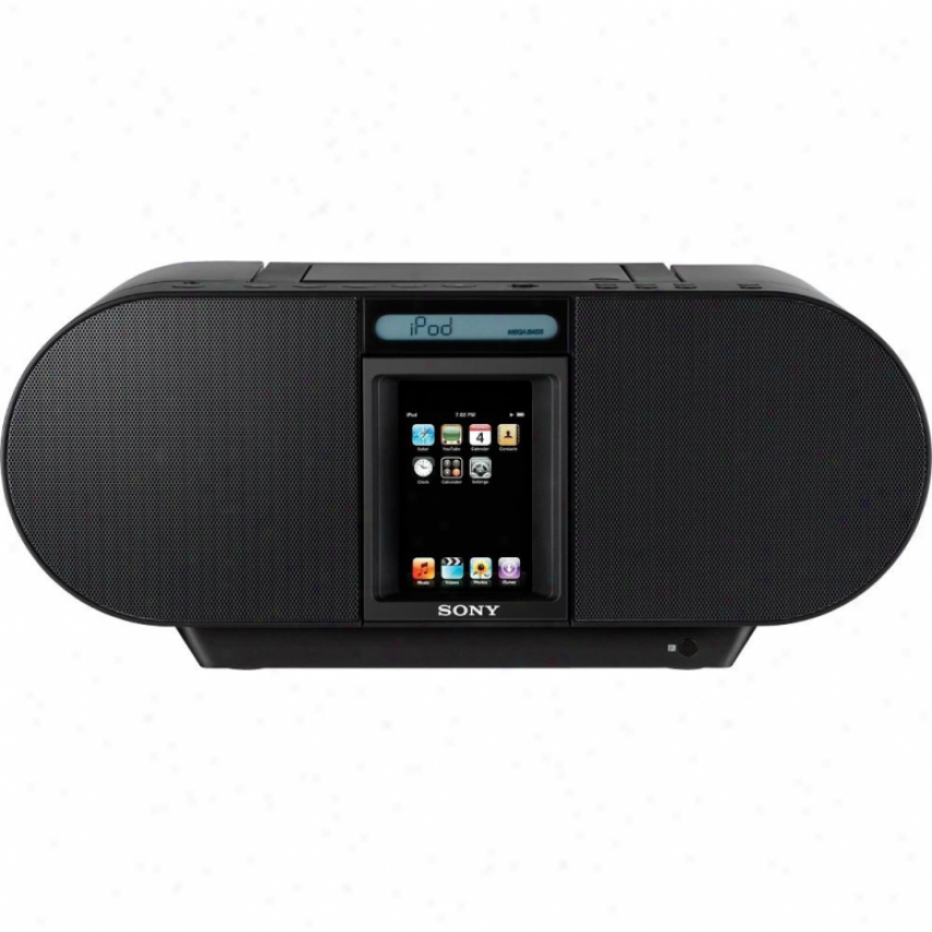 Sony Zs-s4ip Cd Boombox With Dock Because Ipod And Iphone - Black