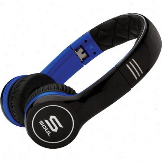 Soul By Ludacris Sl100ub Ultra Dynamic On-ear Folding Headphones - Black/blue