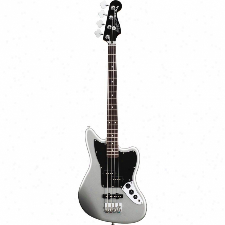 Squier Vintage Modified Jaguar Basss Guitar - Short Scale Silver - 032-8800-591